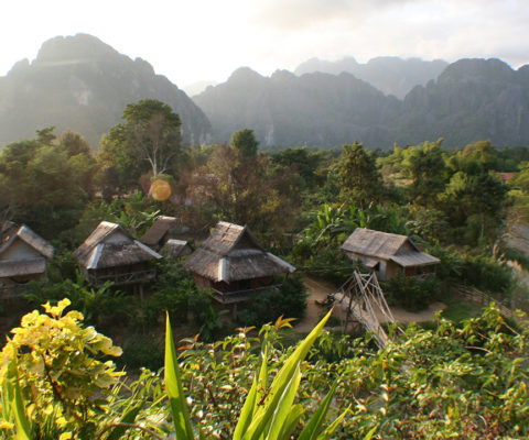 Traditional hotel in Laos